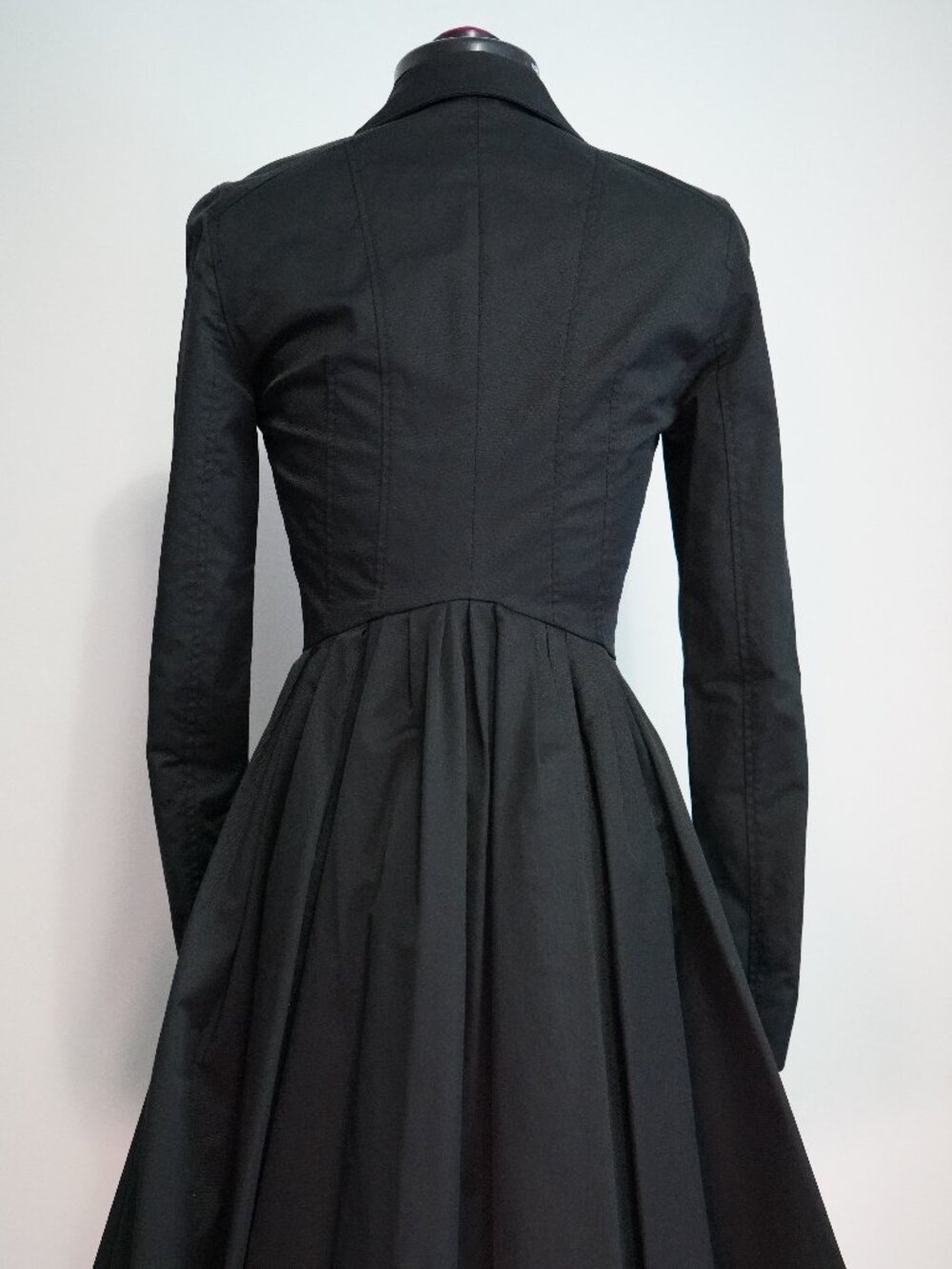Armani Exchange Pleated Jacket-Wmns XS-Cotton-Loose Collar Button-w/ Garment Bag - Picture 5 of 12